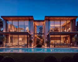 Villa-vendita-fortedeimarmi-render esterno notturno